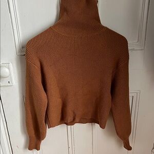 Miami Warm Brown Turtleneck Sweater
